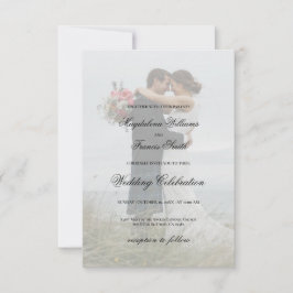 schlichte Hochzeit des Fotos Einladung