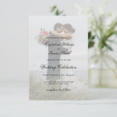 schlichte Hochzeit des Fotos Einladung (Stehend Vorderseite)