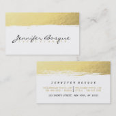 Schlichte Imitate mit weißer und goldener Folie mi Visitenkarte (Vorne/Hinten)