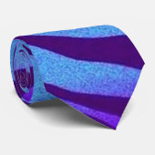 Schlichte Indigozebra-Druck-Krawatte Krawatte (Gerollt)