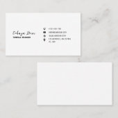 Schlichte individuell anpassbare Visitenkarte (Vorne/Hinten)