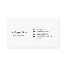 Schlichte individuell anpassbare Visitenkarte