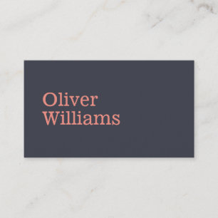 Schlichte Inkwell Burnt Coral Business Card Visitenkarte
