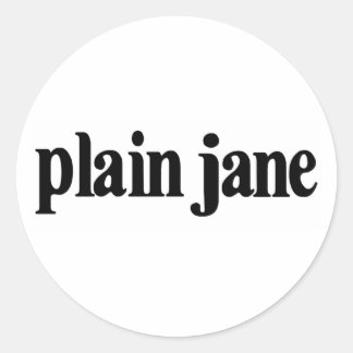 Schlichte Jane Runder Aufkleber