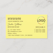 Schlichte Kaffeebrasse mit Monogramm und Logo Visitenkarte (Rückseite)