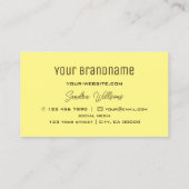 Schlichte Kaffeebräune und -creme mit Monogramm ei Visitenkarte (Rückseite)