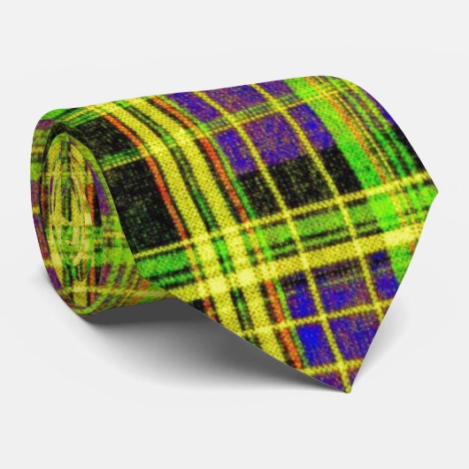 Schlichte Karierte 3o Krawatte (Gerollt)