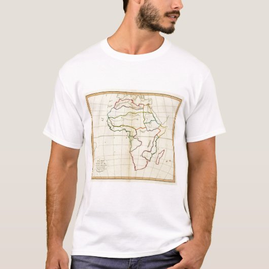 Schlichte Karte Afrika T-Shirt (Vorderseite)