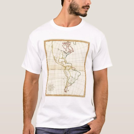 Schlichte Karte Amerika T-Shirt (Vorderseite)