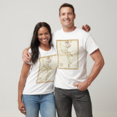 Schlichte Karte Amerika T-Shirt (Unisex)