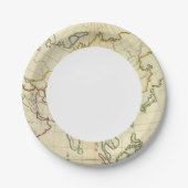 Schlichte Karte Asien Pappteller (Vorderseite)