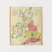 Schlichte Karte Briten-Inseln Wandteppich (Vorderseite)