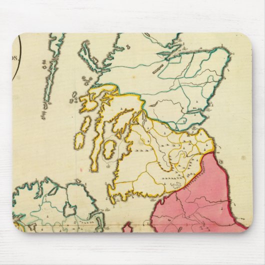 Schlichte Karte Britische Inseln Mousepad (Vorne)