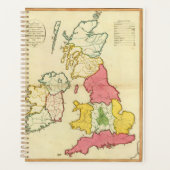 Schlichte Karte Britische Inseln Planer (Vorderseite)