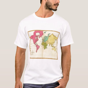 Schlichte Karte Welt T-Shirt