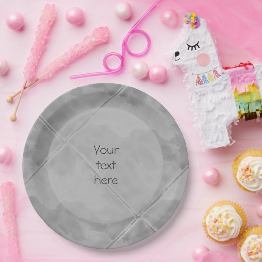 Schlichte Keramik Oberfläche Grau eines beliebigen Pappteller (Party)