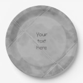 Schlichte Keramik Oberfläche Grau eines beliebigen Pappteller (Vorderseite)