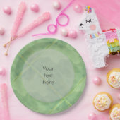 Schlichte Keramik-Oberfläche Grün jeden Text Pappteller (Party)