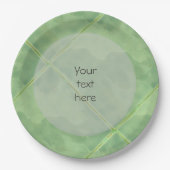 Schlichte Keramik-Oberfläche Grün jeden Text Pappteller (Vorderseite)