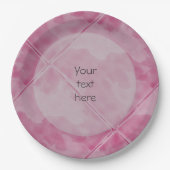 Schlichte Keramik Oberfläche Rosa beliebiger Text Pappteller (Vorderseite)