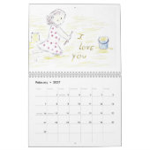 Schlichte Kinder Kalender (Feb 2027)