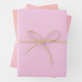 Schlichte klassische Blubble Gum Melon Pink Shades Geschenkpapier Set (Beispiel)