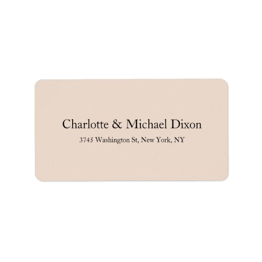 Schlichte, klassische Elegant Adressaufkleber (Vorne)
