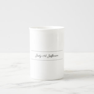 Schlichte klassische Minimalistische Parisienne-Ka Porzellantasse