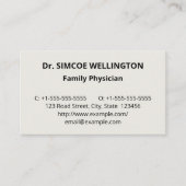 Schlichte, konservative Visitenkarte (Vorderseite)