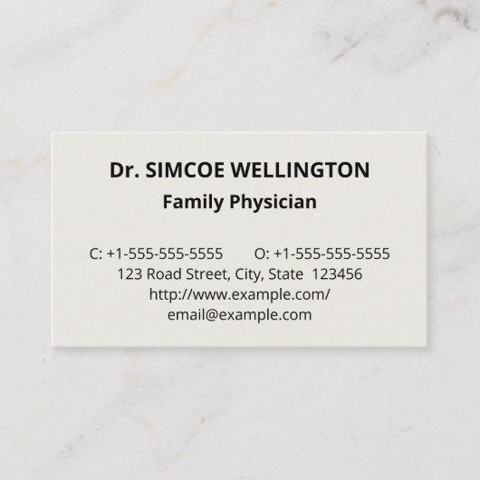 Schlichte, konservative Visitenkarte (Vorderseite)