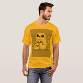 schlichte Kontur und Panda-Design T-Shirt (Vorne ganz)