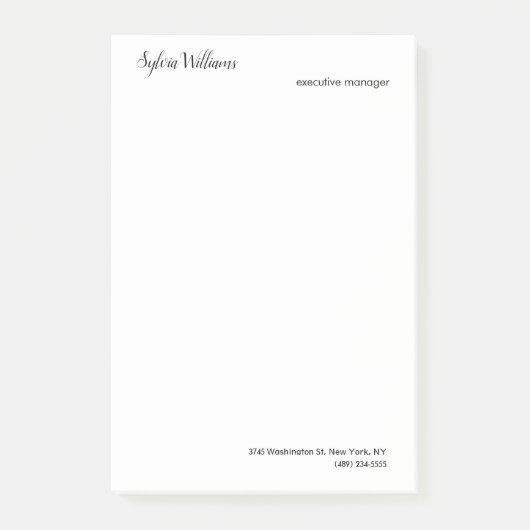 Schlichte Kreativität Moderne Minimalistisch Ihre Post-it Klebezettel (Vorderseite)