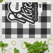 Schlichte Küche Individuelle Name Geschirrtuch (Gefaltet)