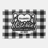 Schlichte Küche Individuelle Name Geschirrtuch (Horizontal)