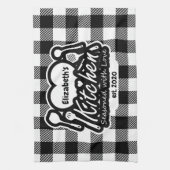 Schlichte Küche Individuelle Name Geschirrtuch (Vertikal)