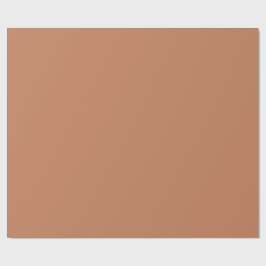 Schlichte Kupferfarbe in fester Farbe Geschenkpapier (Flach)