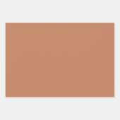 Schlichte Kupferfarbe in fester Farbe Geschenkpapier Set (Vorderseite 3)