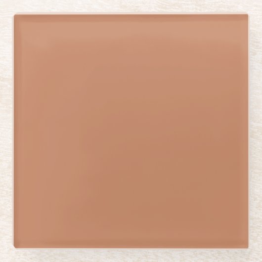 Schlichte Kupferfarbe in fester Farbe Glasuntersetzer (Vorderseite)