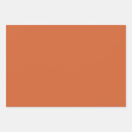 Schlichte Kürbisorange mit fester Ernte Geschenkpapier Set (Vorderseite 3)