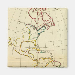 Schlichte Landkarte Amerika Magnet