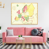 Schlichte Landkarte Europa Leinwanddruck (Insitu (Wohnzimmer))