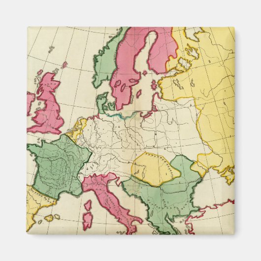 Schlichte Landkarte Europa Magnet (Vorne)