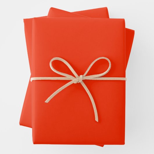 Schlichte Lava, lebend orange Geschenkpapier Set (Beispiel)