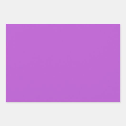 Schlichte Lavendel Plum Orchid Lila Schatten 3 Tön Geschenkpapier Set (Vorderseite 3)