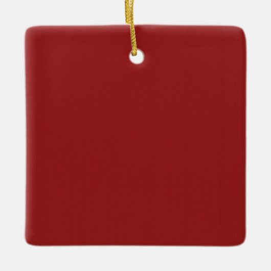 Schlichte leere Rot-Schatten DIY addieren Keramikornament (Vorderseite)
