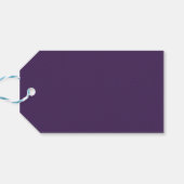 Schlichte, lila Acai-Beere in fester Farbe Geschenkanhänger (Rückseite Horizontal)