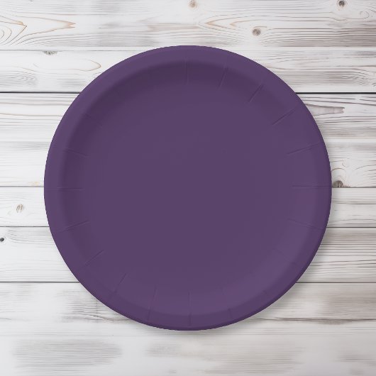 Schlichte, lila Acai-Beere in fester Farbe Pappteller