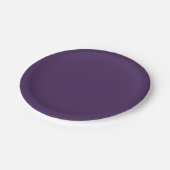 Schlichte, lila Acai-Beere in fester Farbe Pappteller (Schrägansicht)