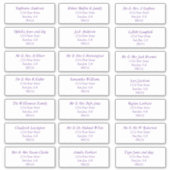 Schlichte Lila Textadressen Aufkleber (Vorderseite)