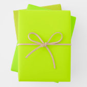 Schlichte Limone Frühlingshemme Grüne Farbtöne 3 T Geschenkpapier Set (Beispiel)
